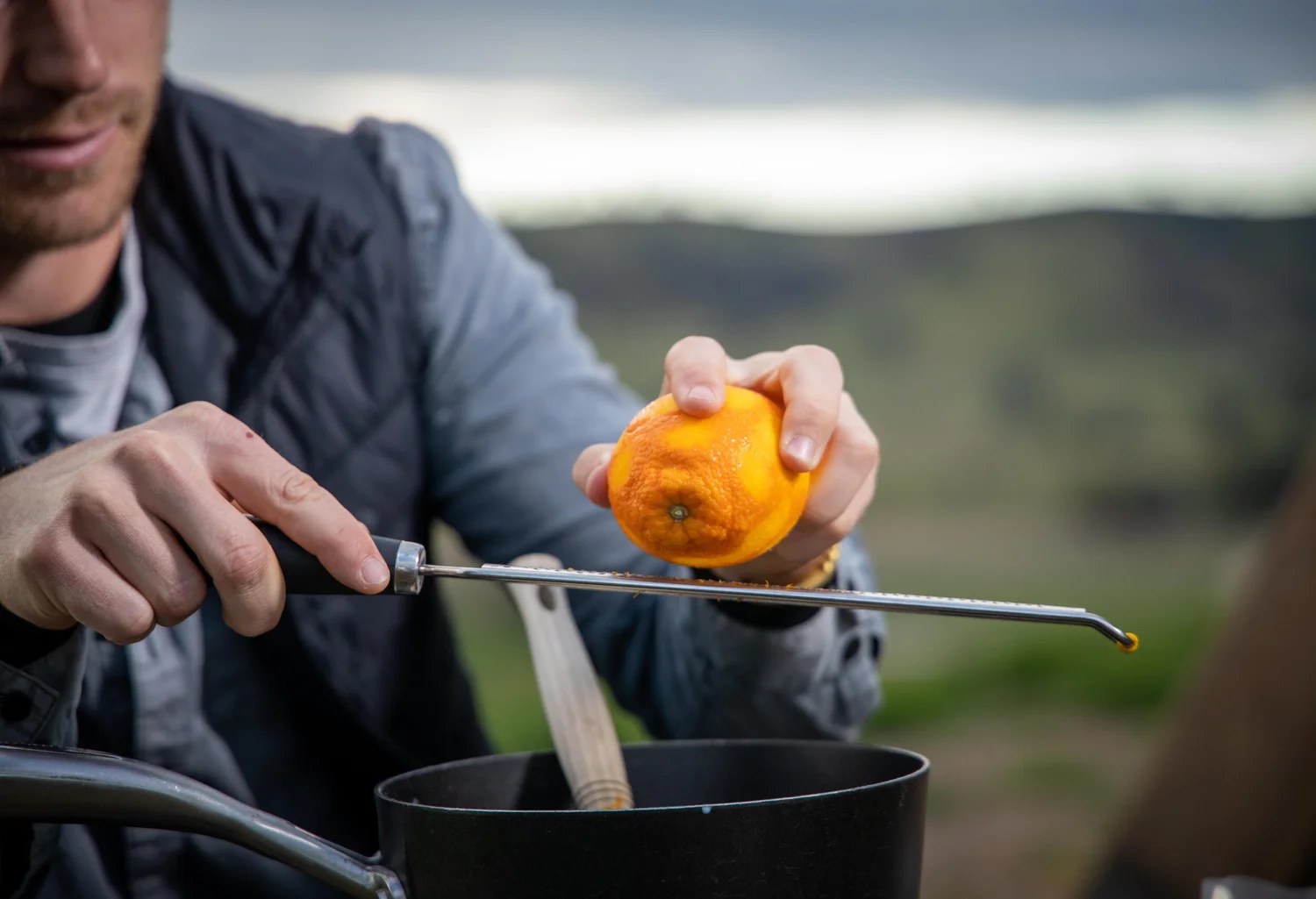 On location cooking Chocolate-Orange Rice Pudding