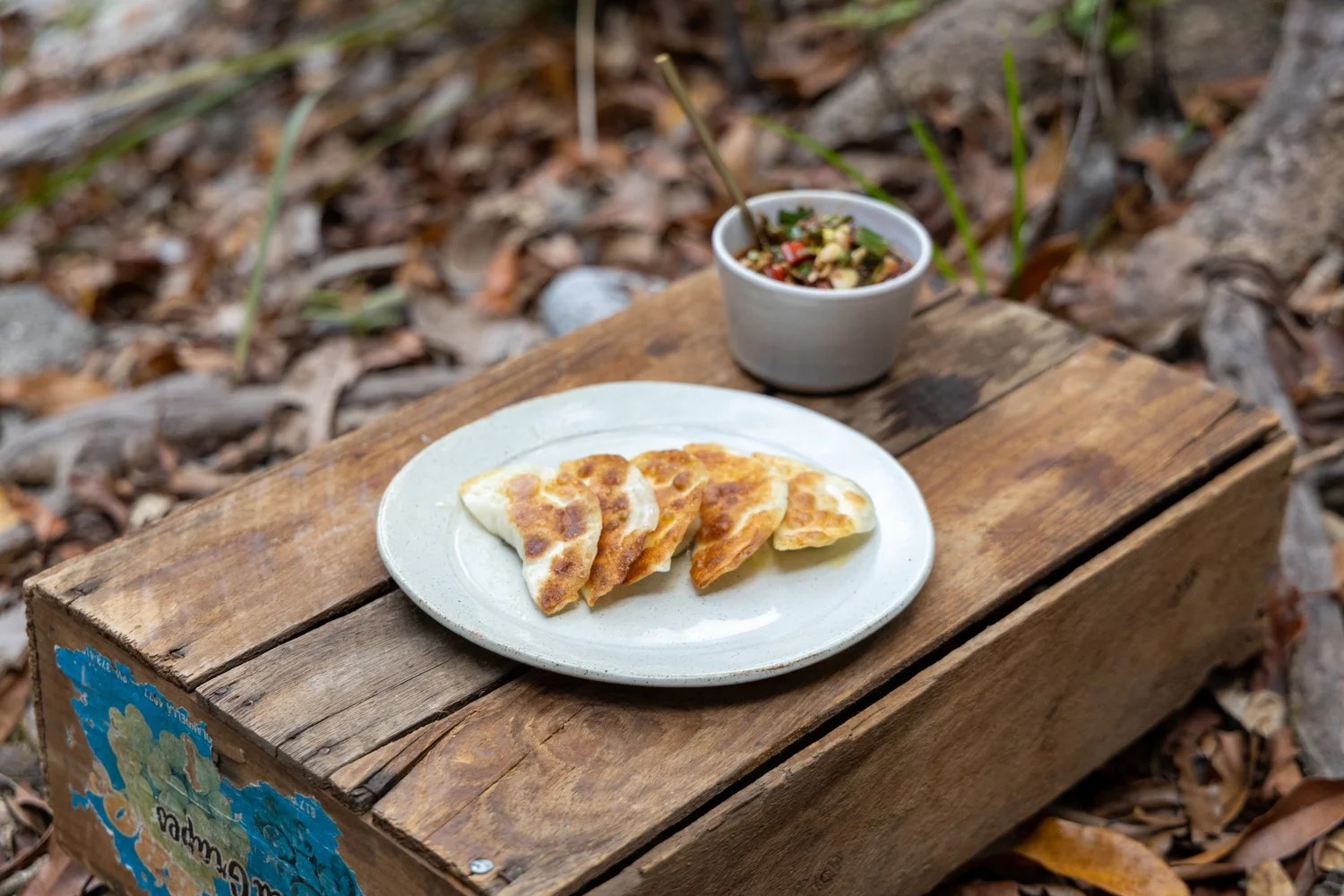 Mud crab, Mushroom & Barramundi Potstickers